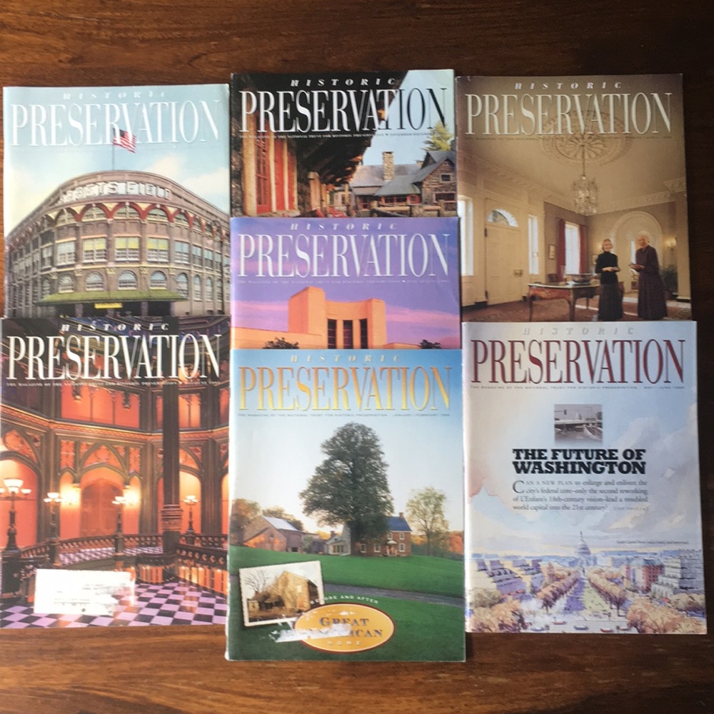 Lot of 7 Historic Preservation Magazine 1993 - 1996 Mags Journals